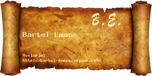 Bartel Emese névjegykártya
